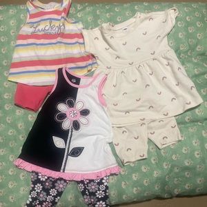 Three 3T girls outfits - many patterns/colors